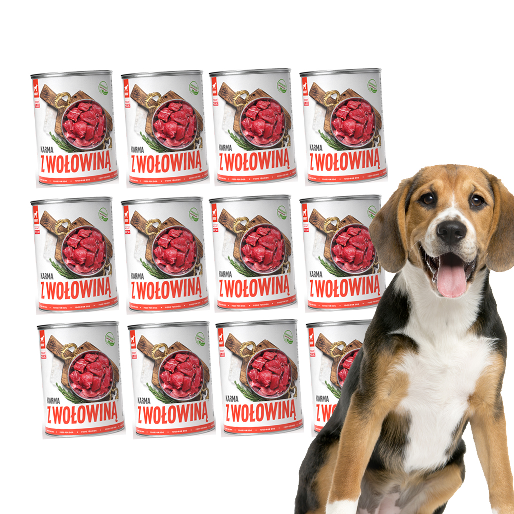 [Zestaw] BULT TufTuf Mokra karma dla psa z wołowiną 800g