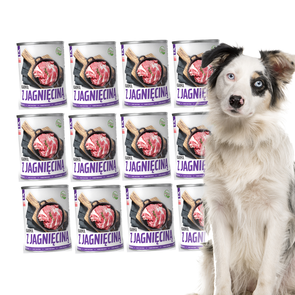 [Zestaw] BULT TufTuf Mokra karma dla psa z jagnięciną 800g