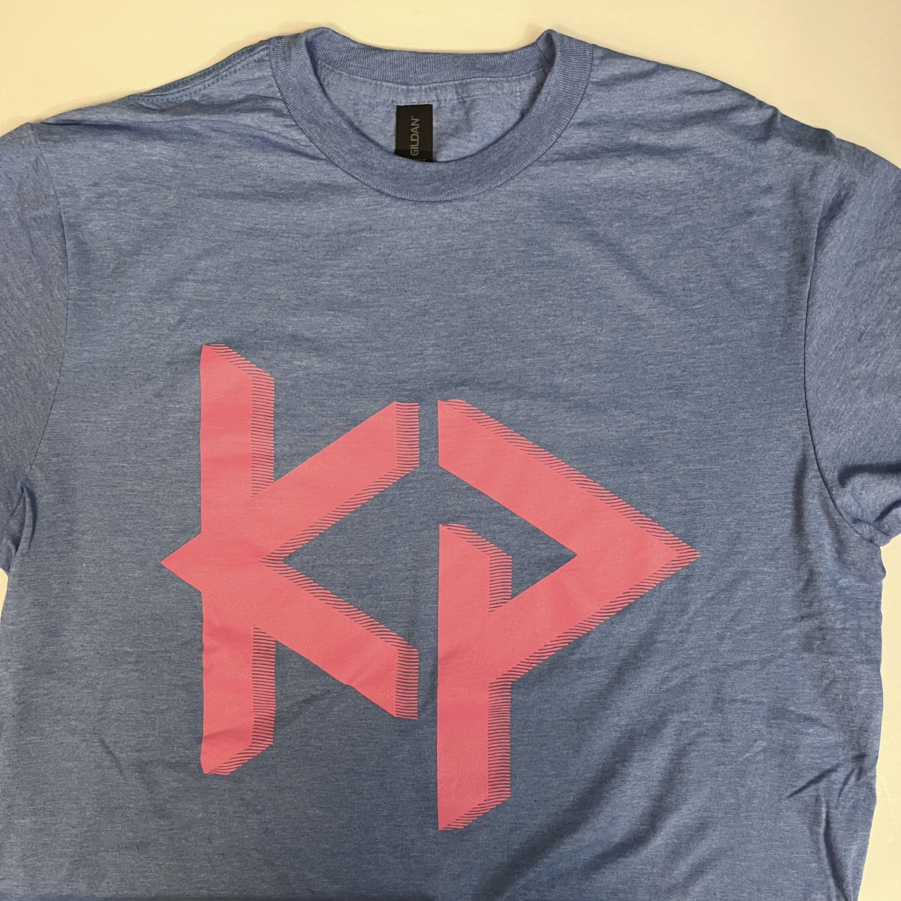 Heather Royal / Pink Logo Tee