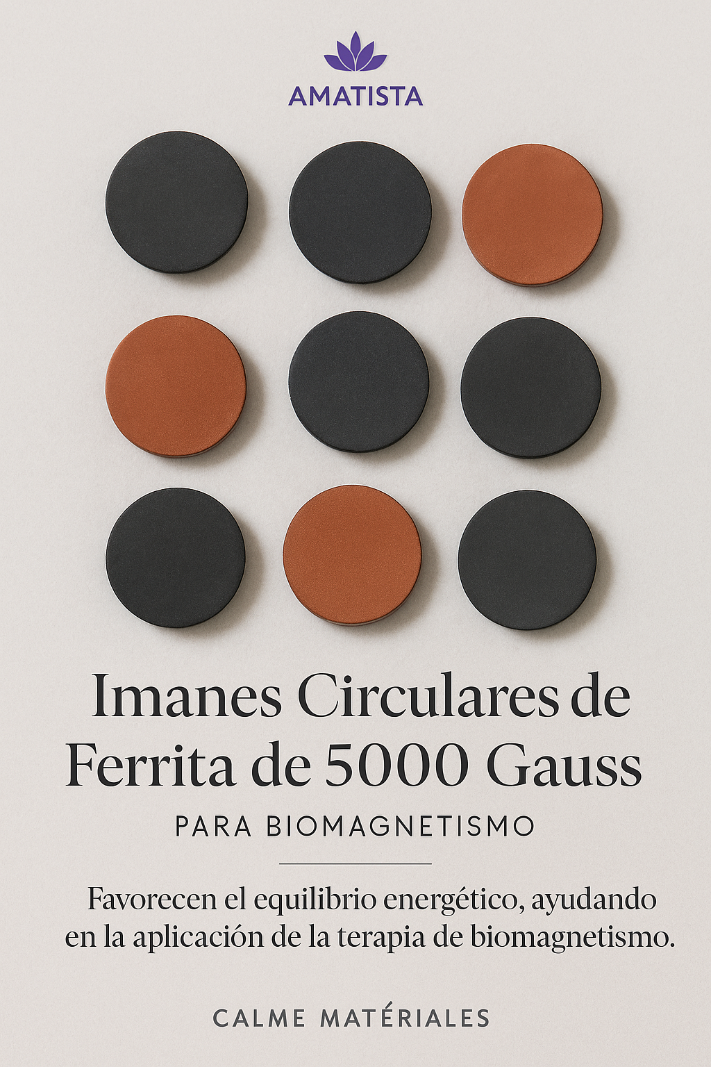 Imanes Terapéuticos de Ferrita 5000 Gauss (Sin Recubrimiento)