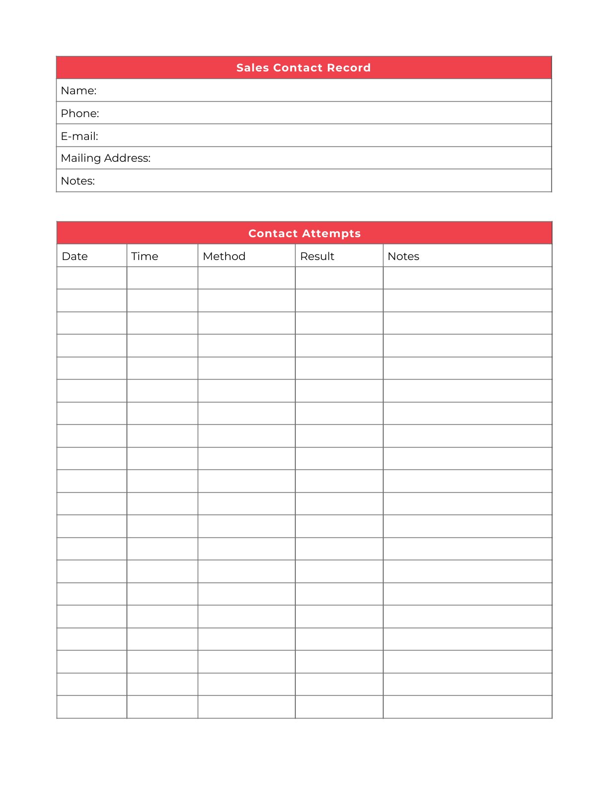 Free Sales Call Planner Template – 17 Pages | B2B Sales CRM Organizer