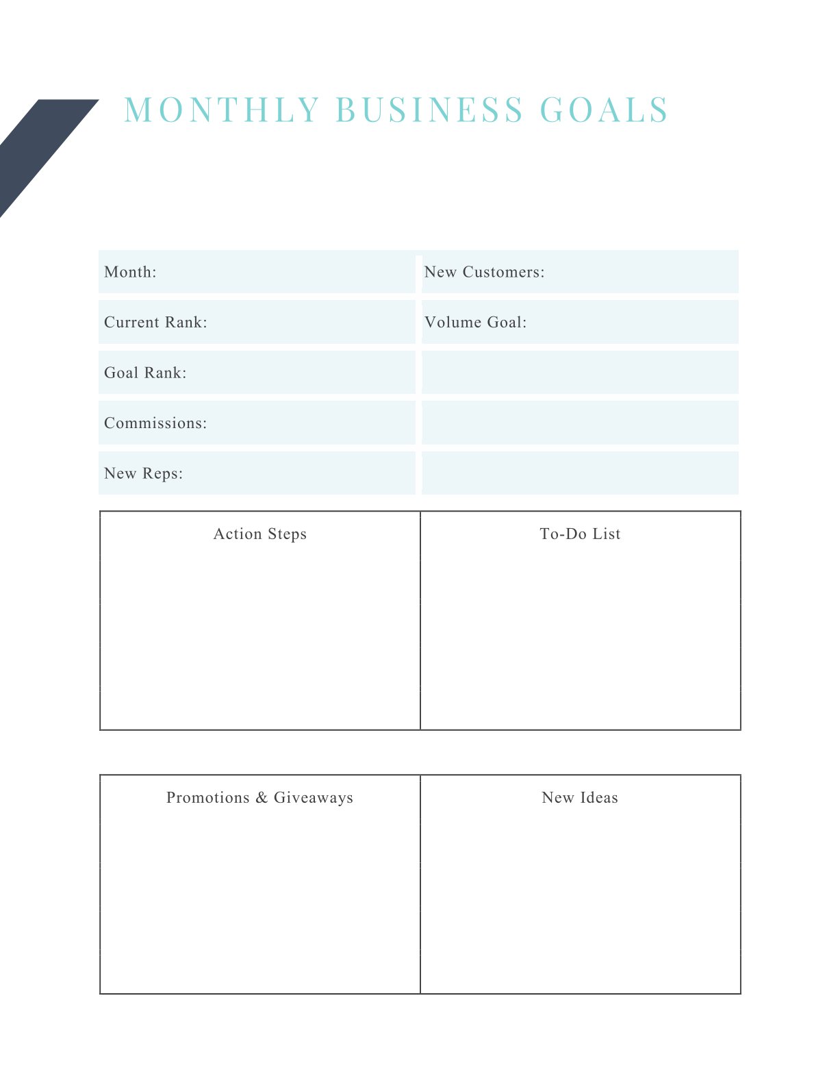 Free Direct Sales Business Planner – Printable PDF | 17 Pages | A4 & US Letter