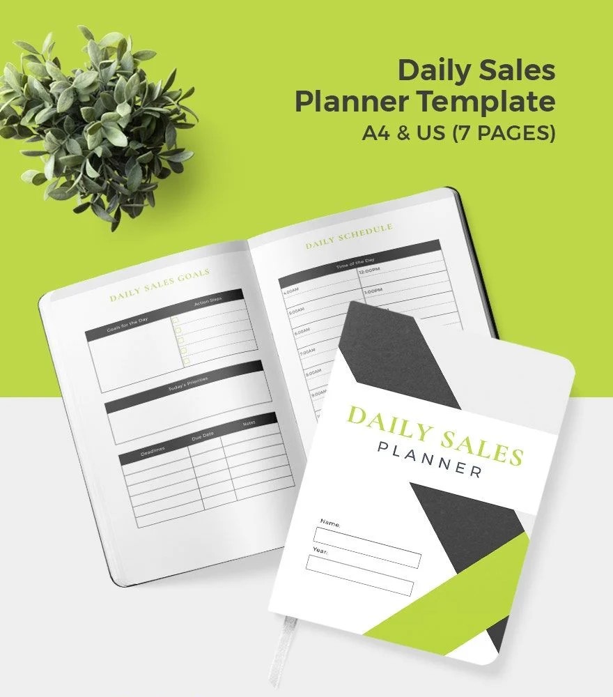 Free Daily Sales Planner Template – 6 Pages | Printable PDF for Time & Goal Management