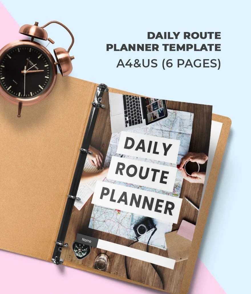 Free Basic Daily Route Planner – 5 Pages | Travel & Trip Organizer PDF (A4)