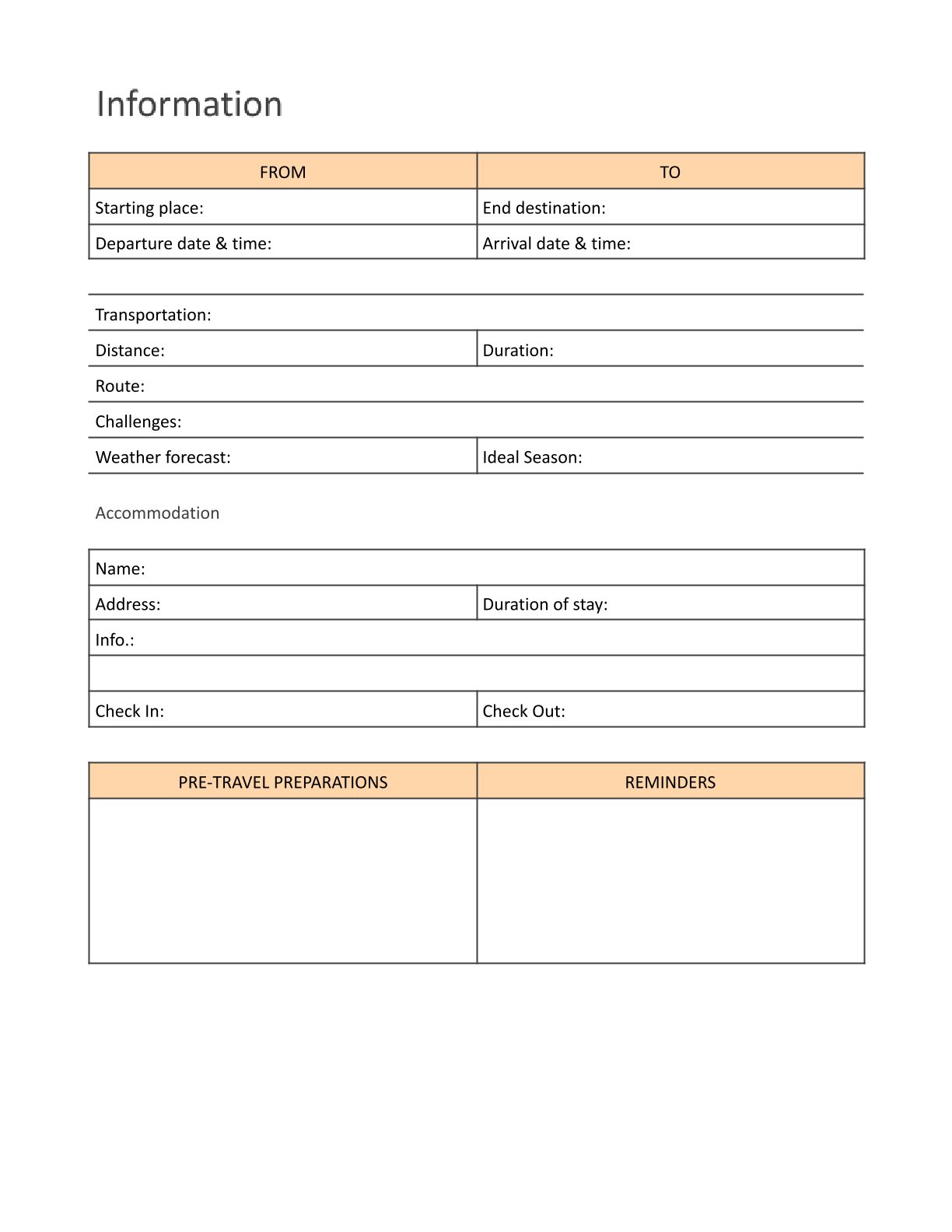 Free Basic Route Planner Template – 6 Pages | Printable PDF | Travel Itinerary Organizer