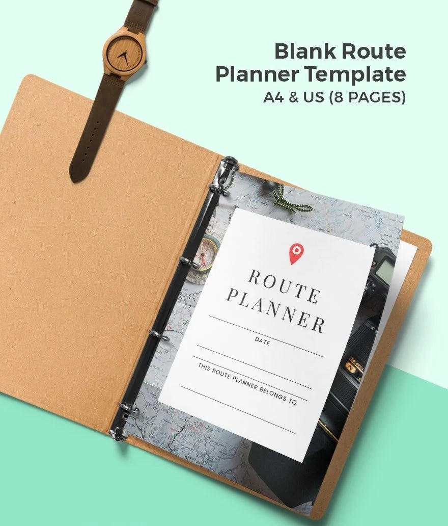 Free Blank Route Planner Template | 3-Page Printable Travel Organizer (US Letter & A4)