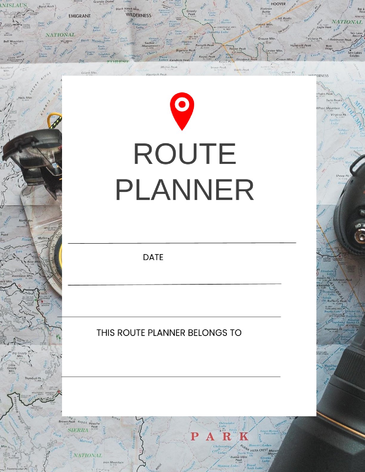 Free Blank Route Planner Template | 3-Page Printable Travel Organizer (US Letter & A4)
