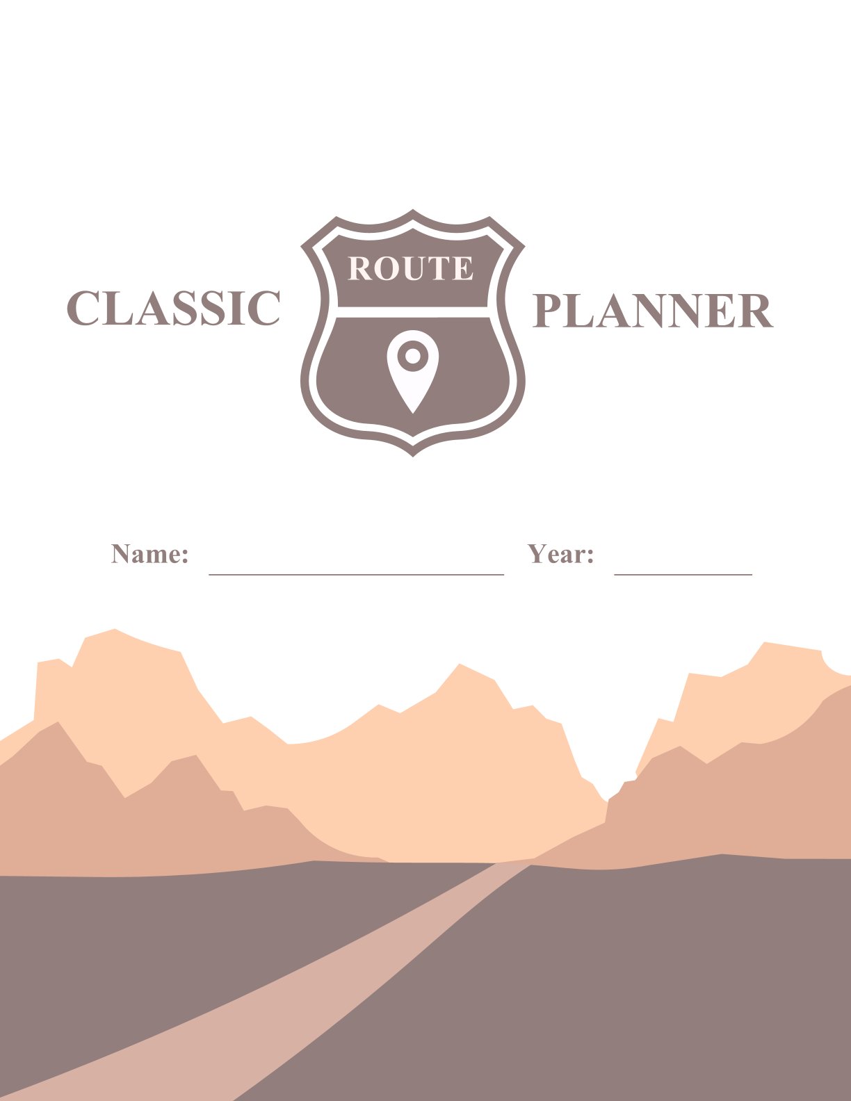 Free Classic Route Planner Template – 4-Page PDF | Travel & Delivery Route Organizer