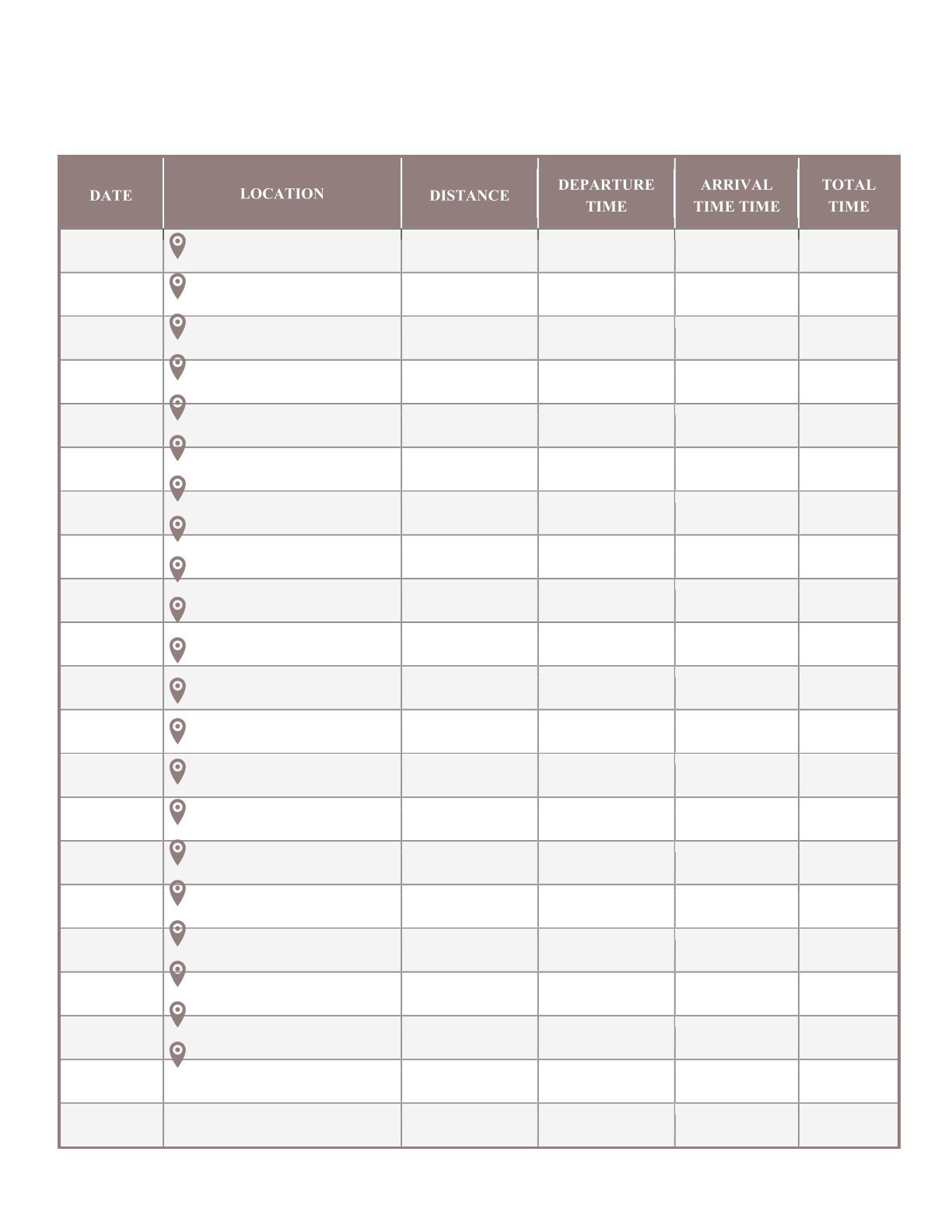 Free Classic Route Planner Template – 4-Page PDF | Travel & Delivery Route Organizer