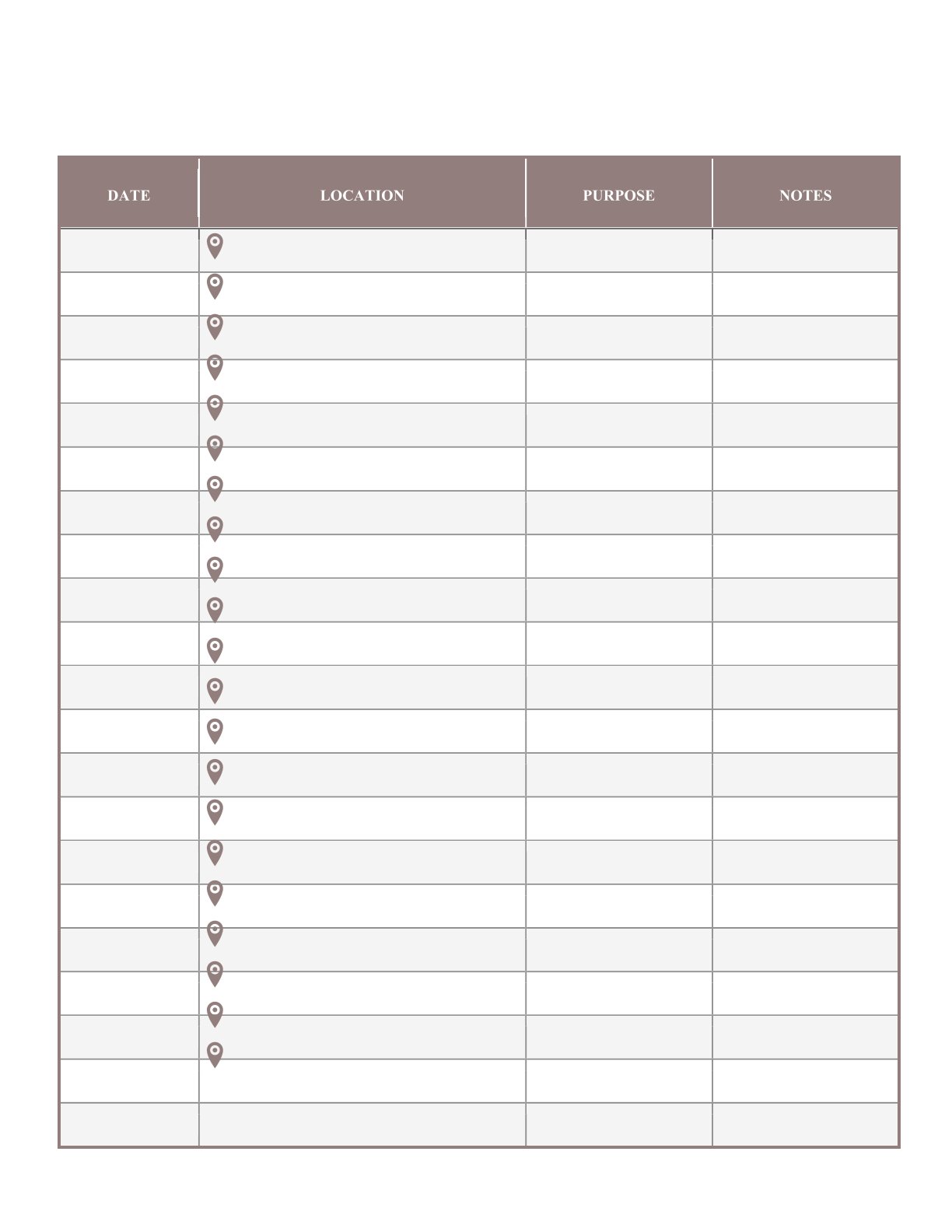 Free Classic Route Planner Template – 4-Page PDF | Travel & Delivery Route Organizer