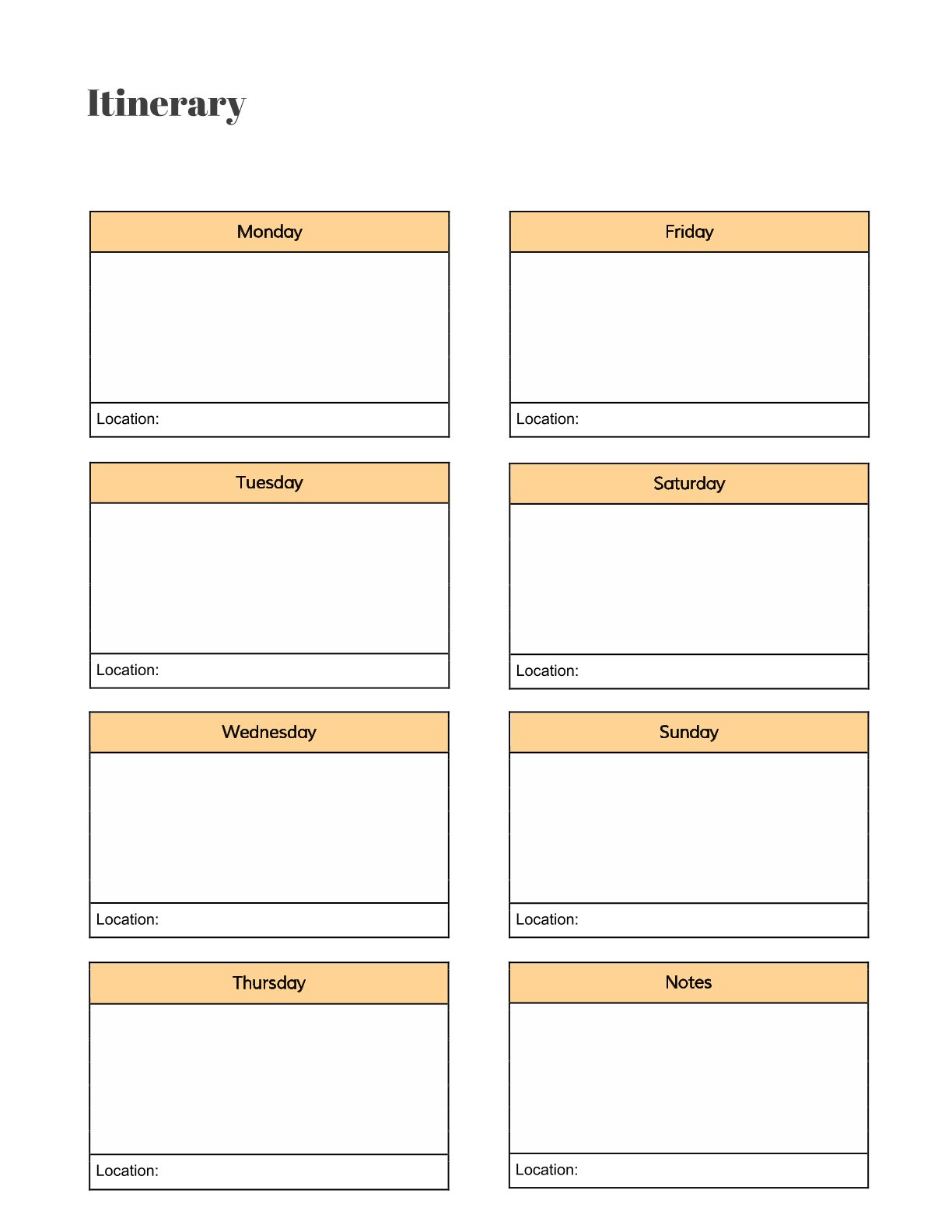 Free Printable Route Planner Template – 4 Pages Travel Itinerary PDF (A4/US Letter)