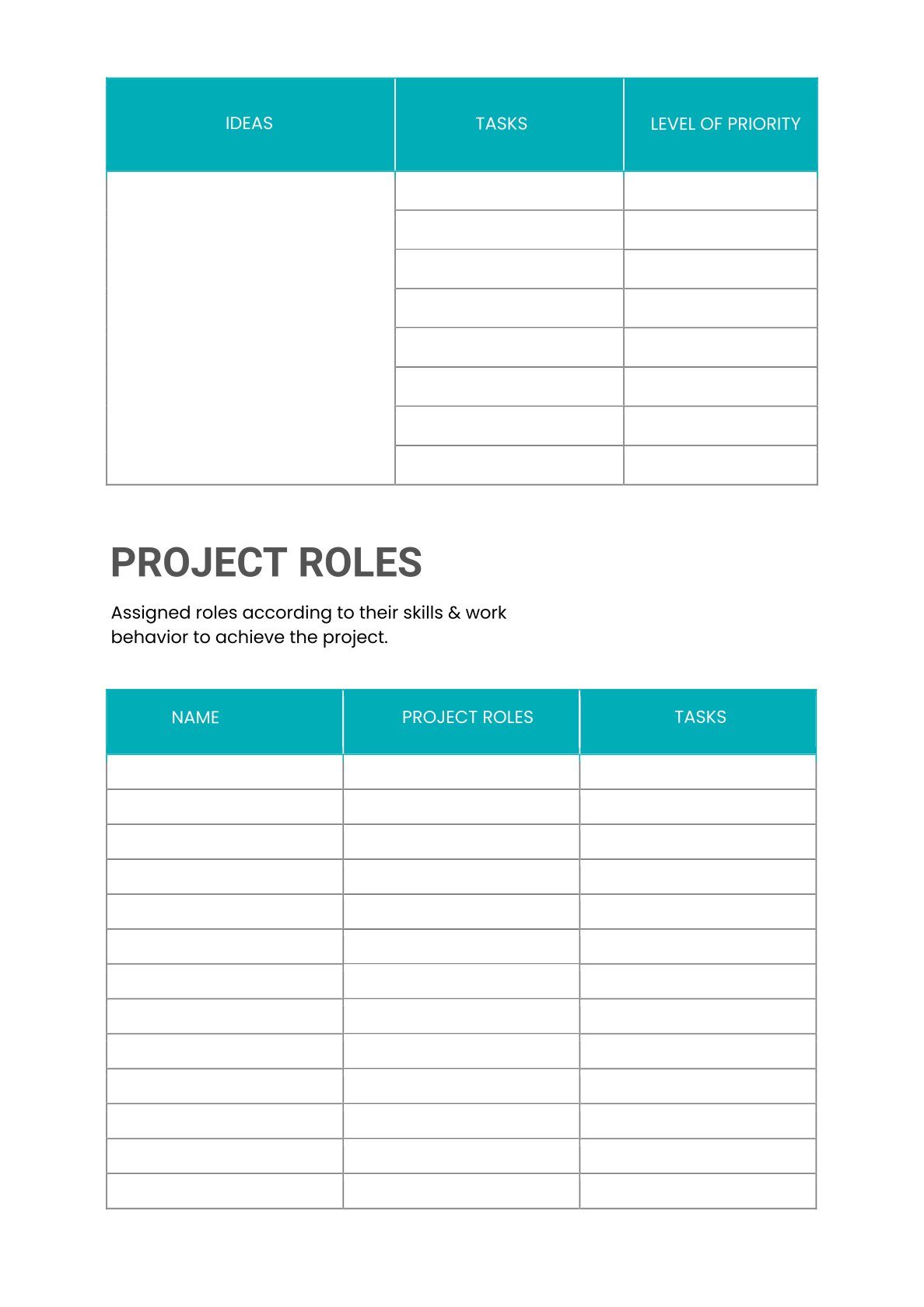 Free Basic Project Planner Template – 8 Pages | Printable PDF | A4 & US Letter