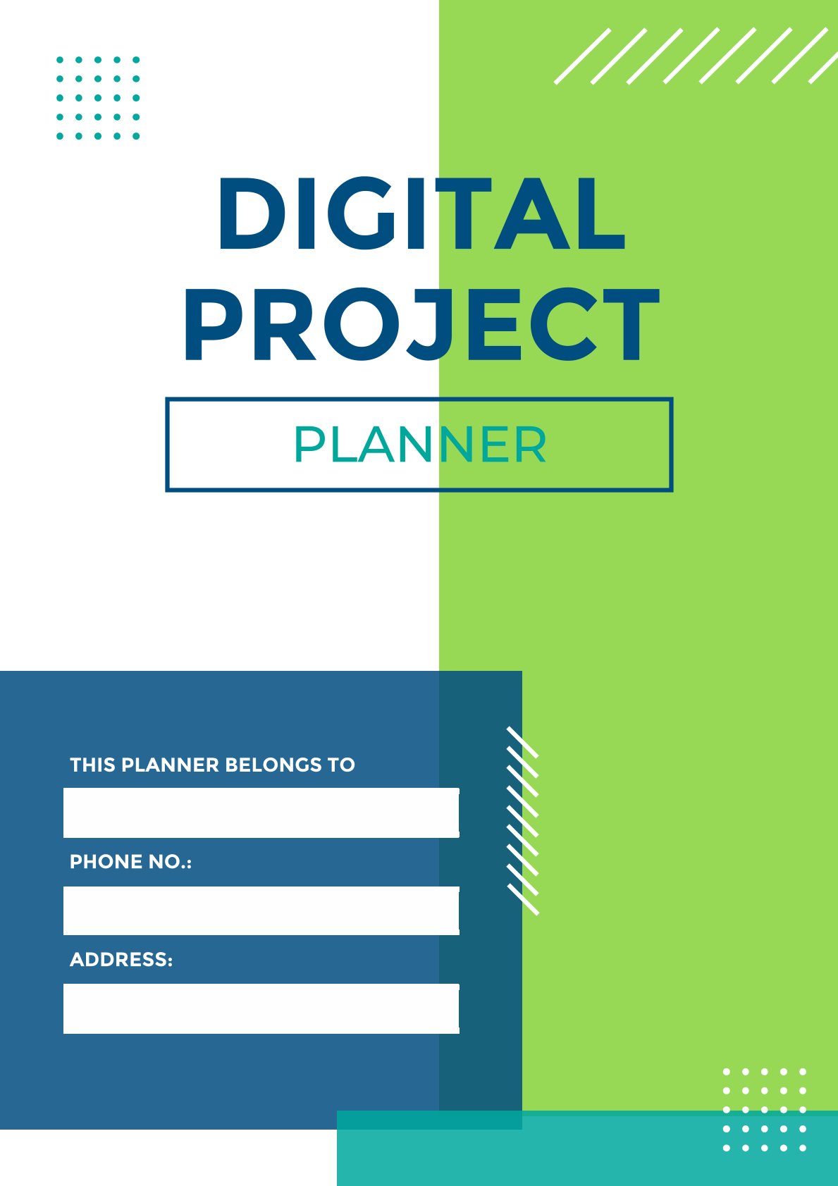 Free Digital Project Planner Template (25 Pages) | Printable PDF for Goal Setting, Budget & Timeline