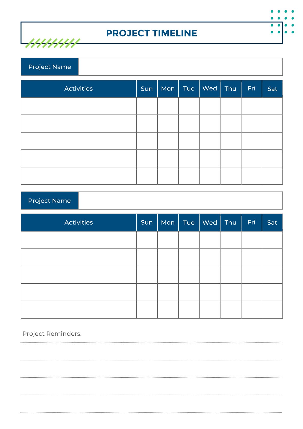 Free Digital Project Planner Template (25 Pages) | Printable PDF for Goal Setting, Budget & Timeline