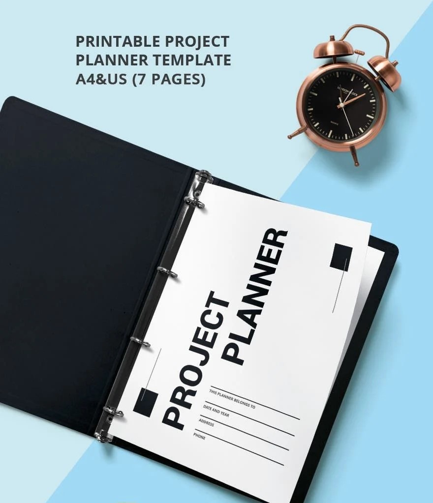Free Printable Project Planner Template (4 Pages) – PDF Download for Goal-Driven Planning