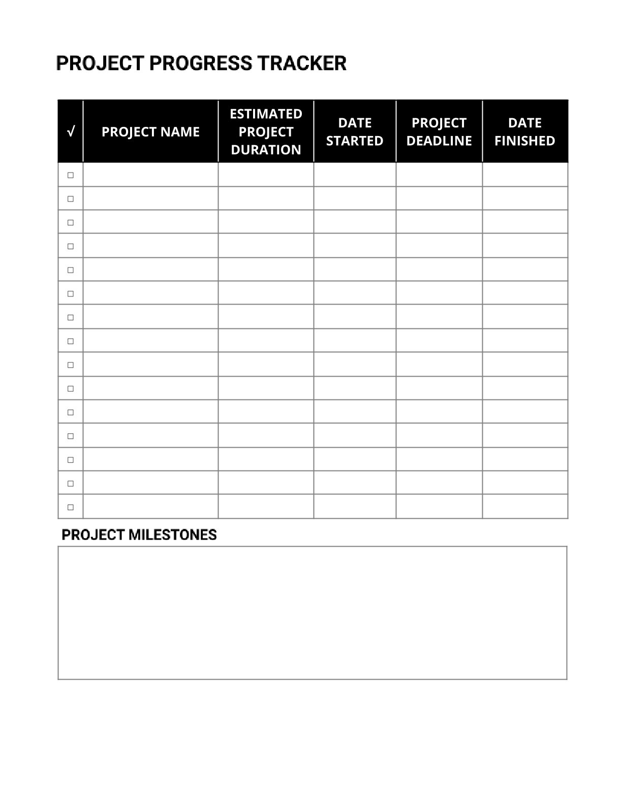 Free Printable Project Planner Template (4 Pages) – PDF Download for Goal-Driven Planning