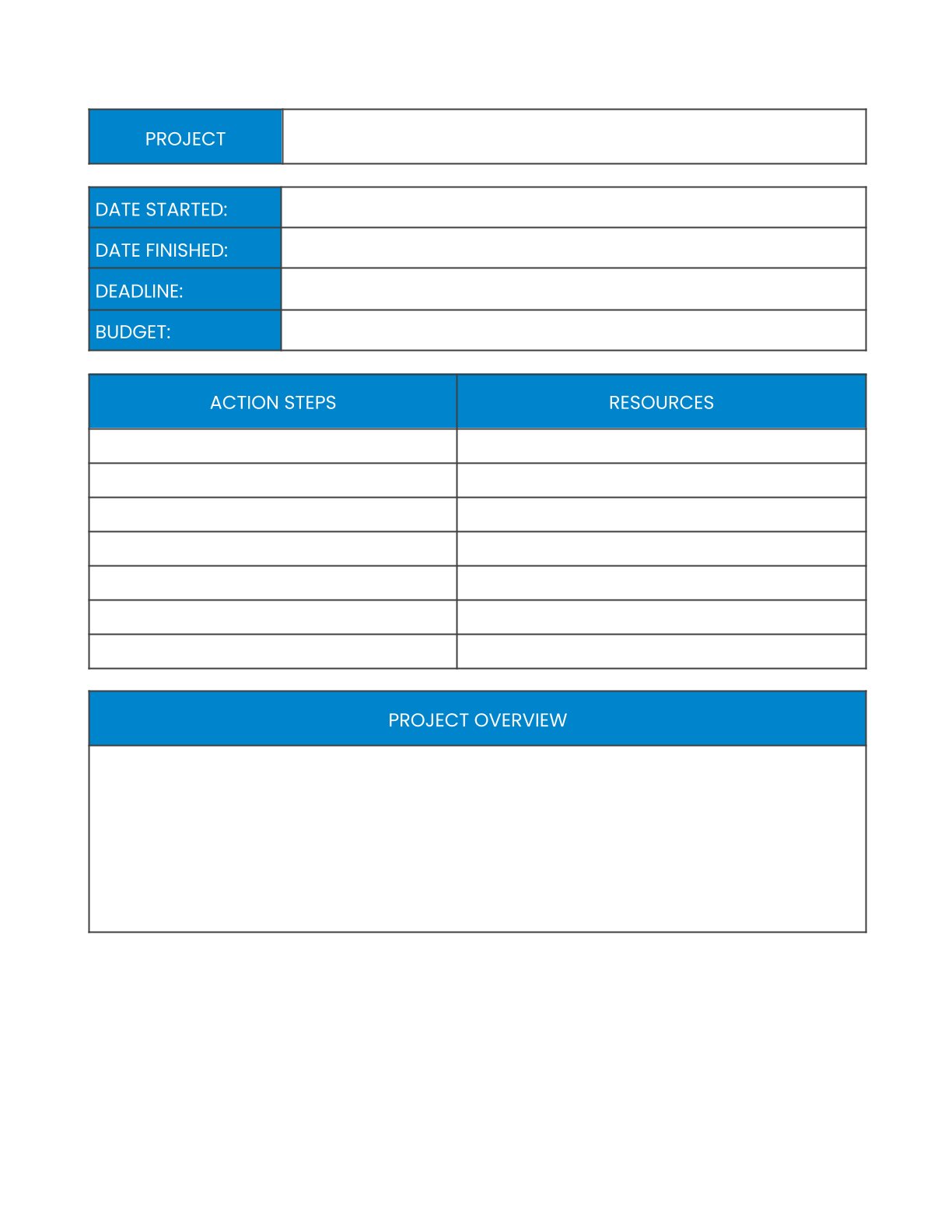 Free Project Management Planner Template – 9 Pages | A4 & US Letter | PDF Download