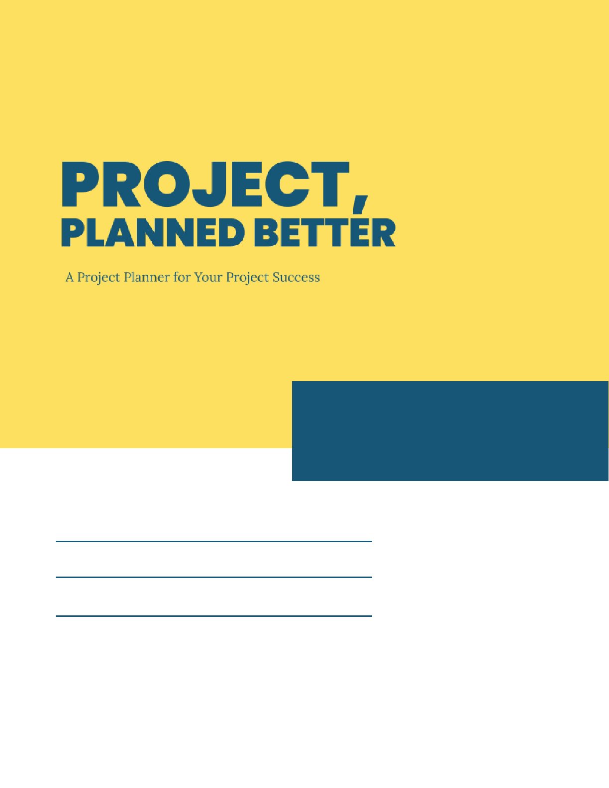 Free Project Planner Template – 5 Page Printable PDF for Personal Use