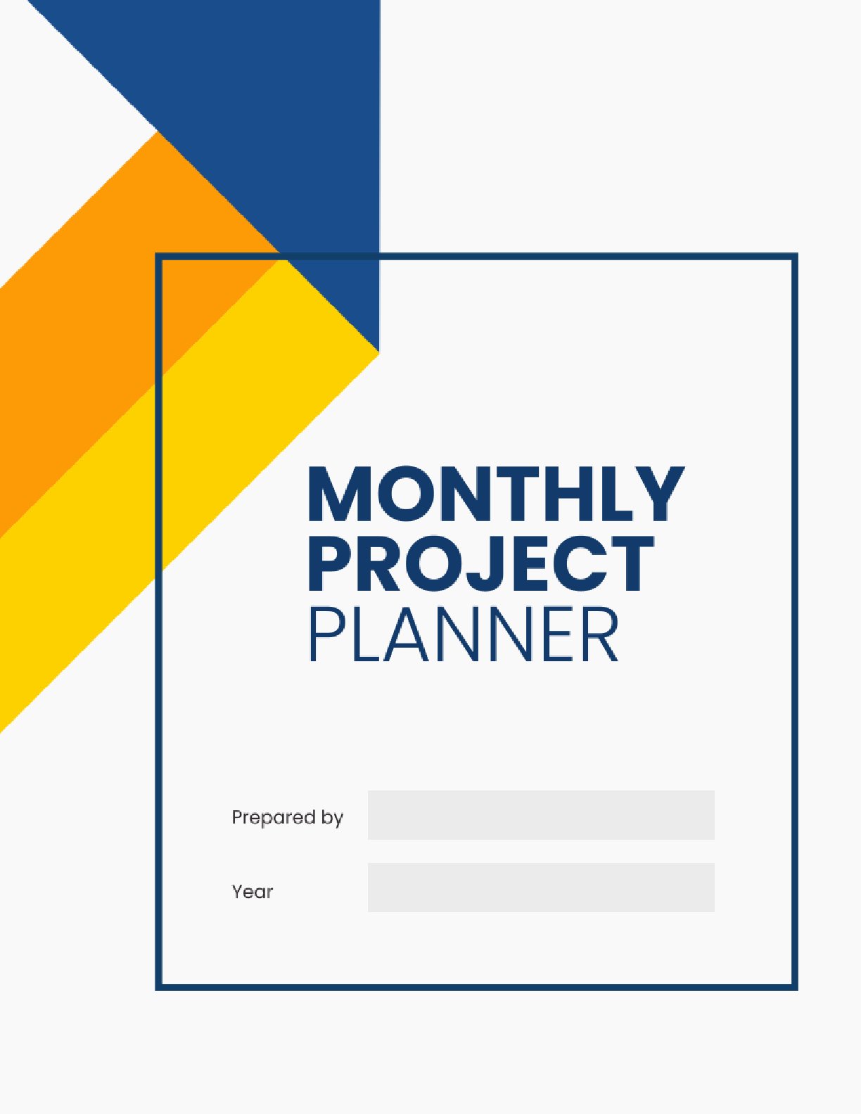 Free Monthly Project Planner Template – 3 Pages | Printable PDF (A4 & US Letter)