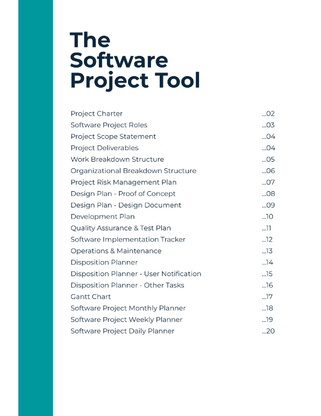 Free Ultimate Software Project Planner Template – Printable PDF for IT Teams & Developers (40+ Pages)