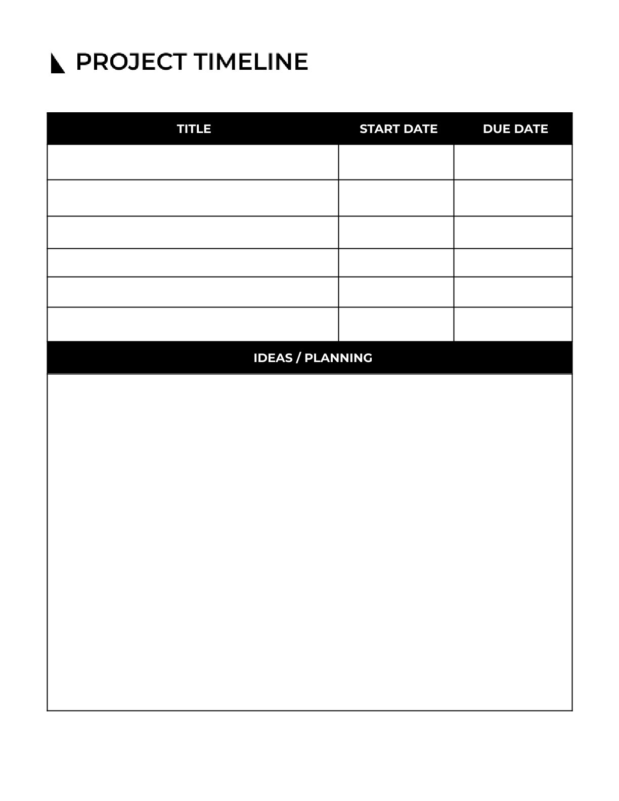 Free Student Project Planner Template – Printable PDF (6 Page)