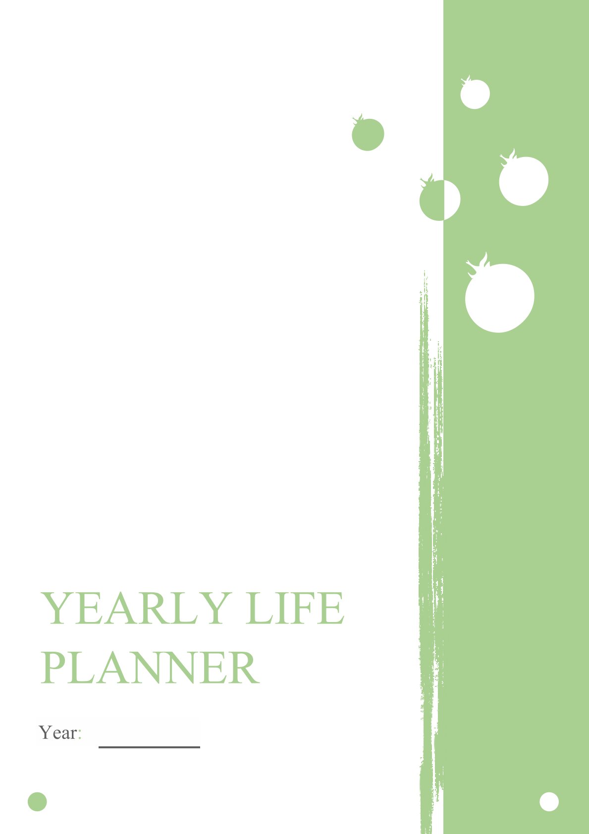 Free 12-Month Life Planner Template – Undated Yearly Organizer (26 Pages)