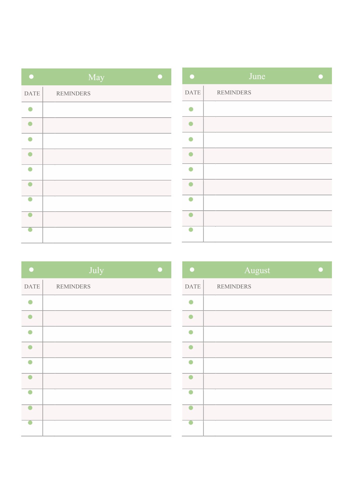 Free 12-Month Life Planner Template – Undated Yearly Organizer (26 Pages)