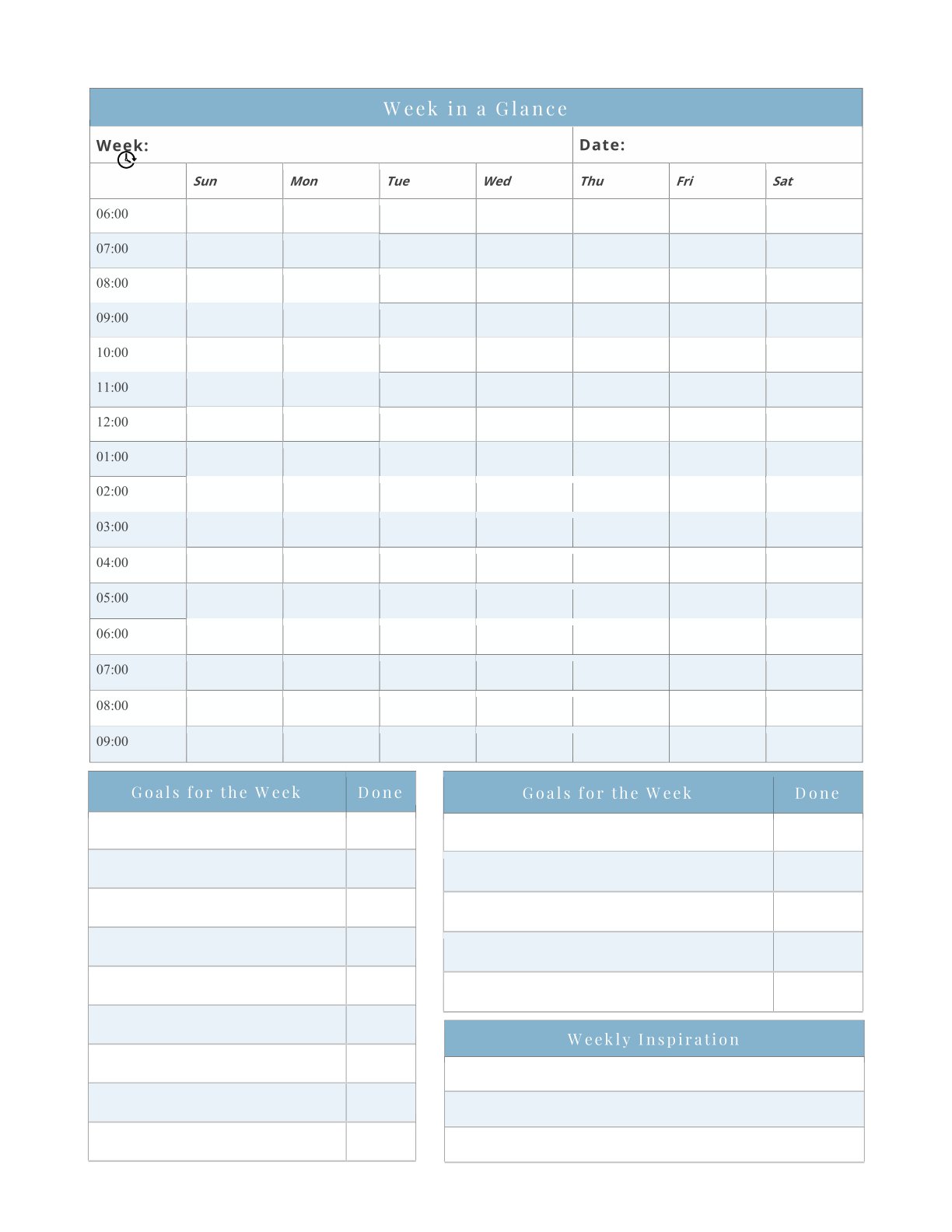 Free Blank Life Planner Template – Undated Monthly, Weekly & Daily Printable Organizer (PDF)