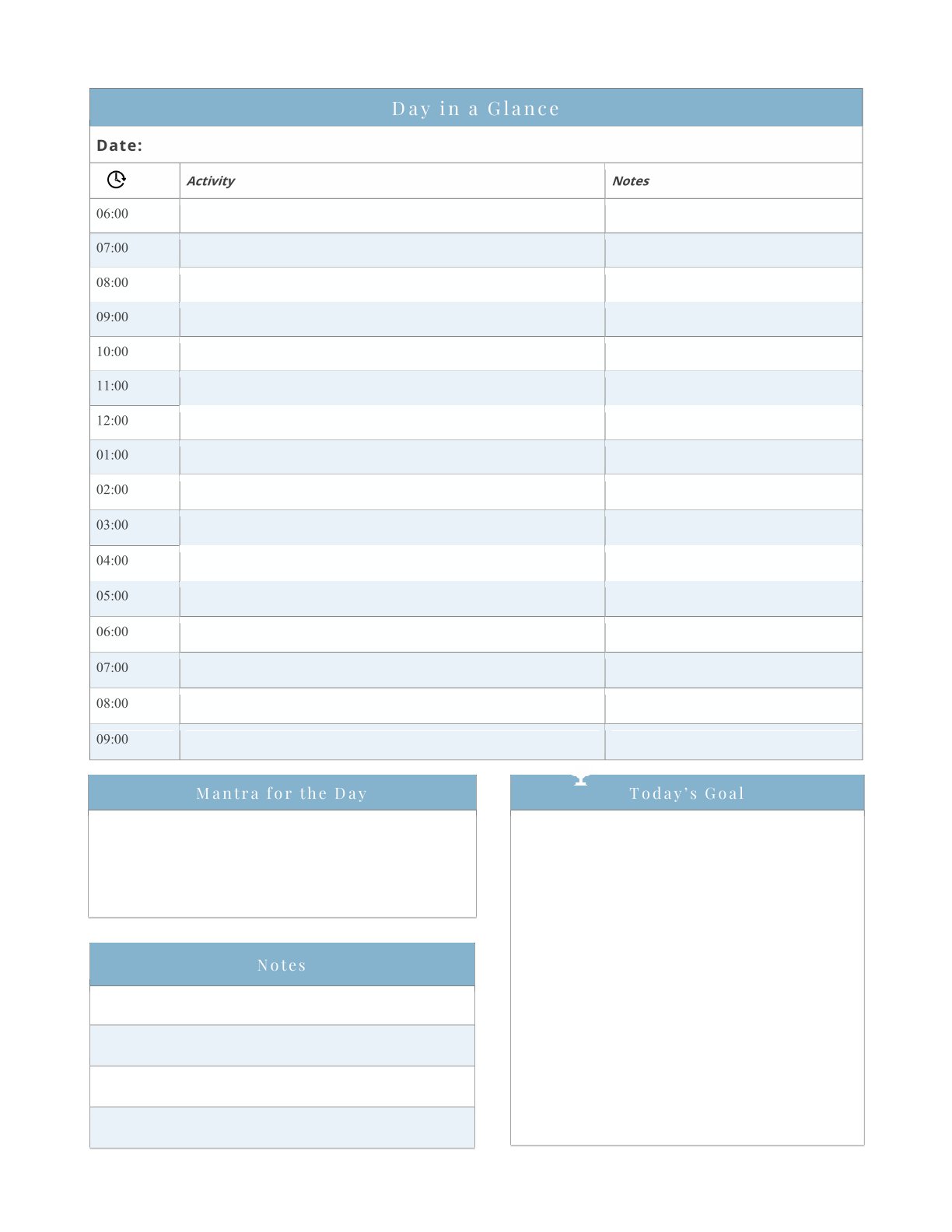 Free Blank Life Planner Template – Undated Monthly, Weekly & Daily Printable Organizer (PDF)