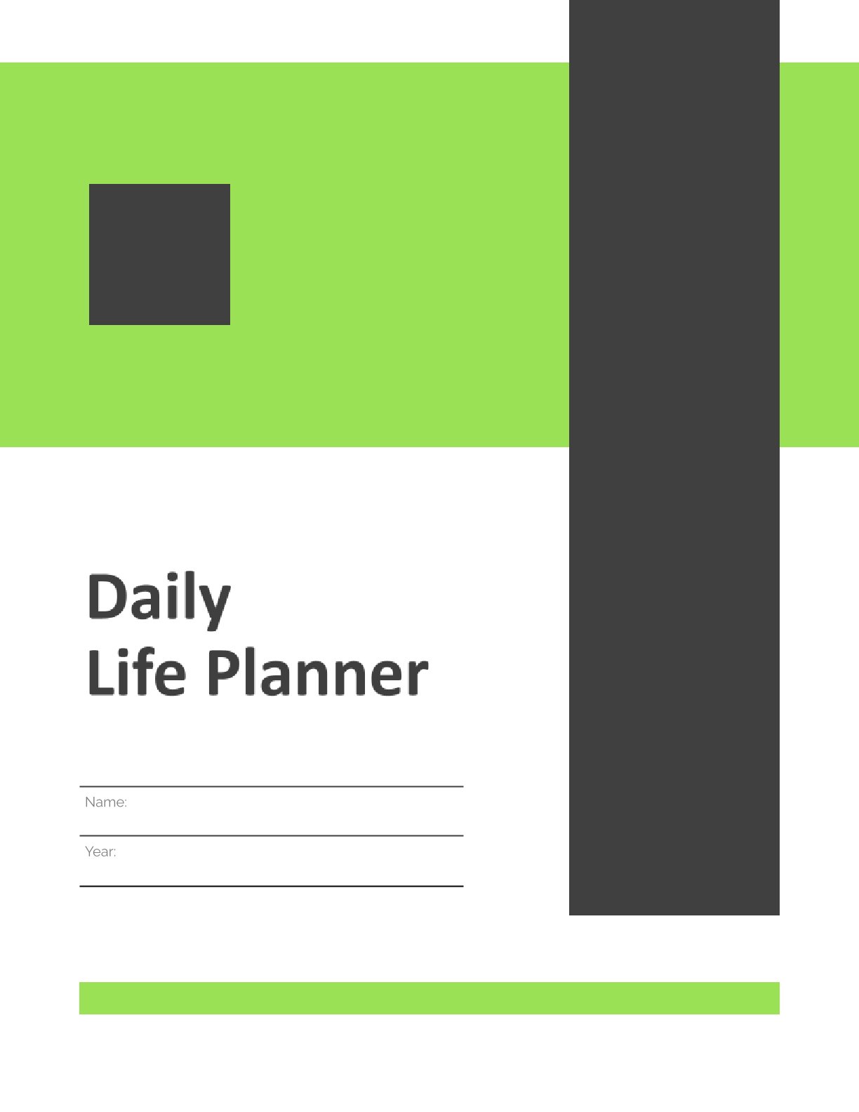 Free Printable Daily Life Planner Template – Schedule, Journal, Tracker | A4 & US Letter | PDF