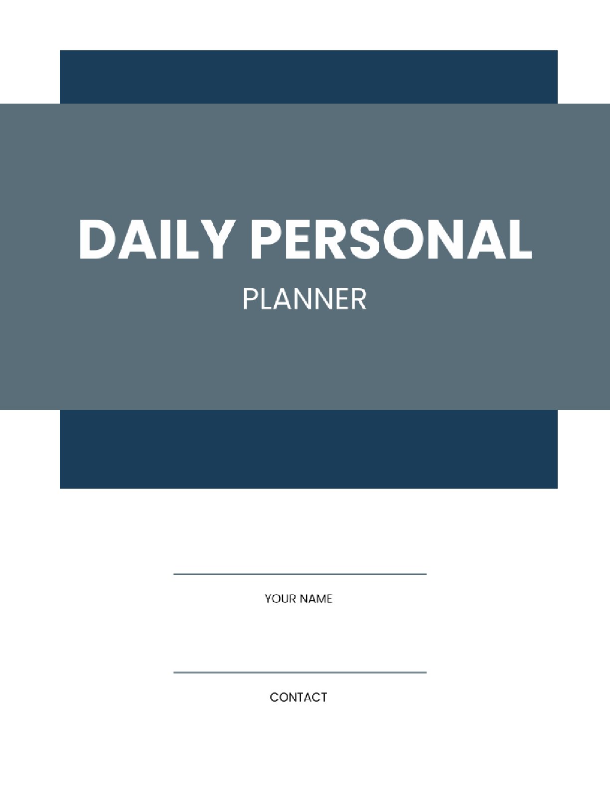 Free Daily Personal Planner Template (10 Pages) – Schedule, Meals & Goals Organizer