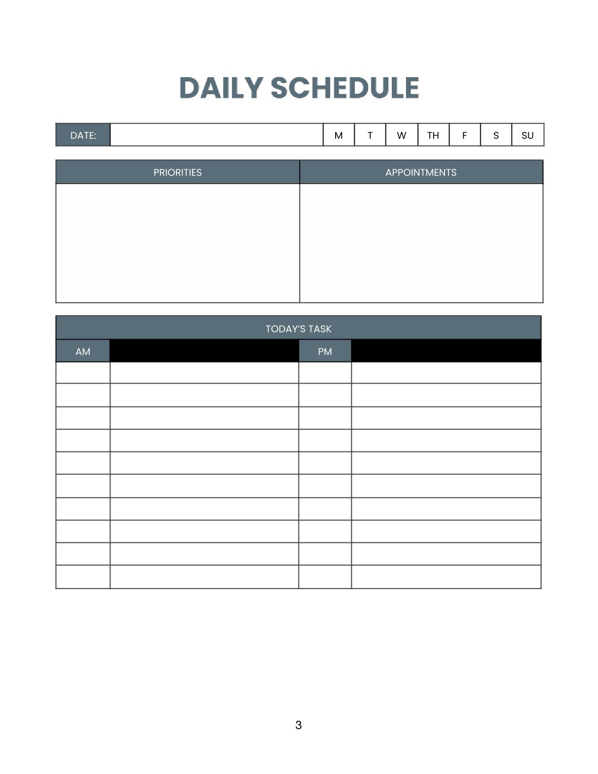 Free Daily Personal Planner Template (10 Pages) – Schedule, Meals & Goals Organizer