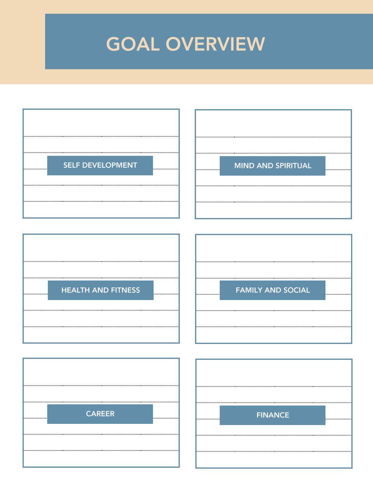 Free Goals Life Planner Template – Printable PDF for Tracking Habits & Long-Term Goals (A4 & US Letter)