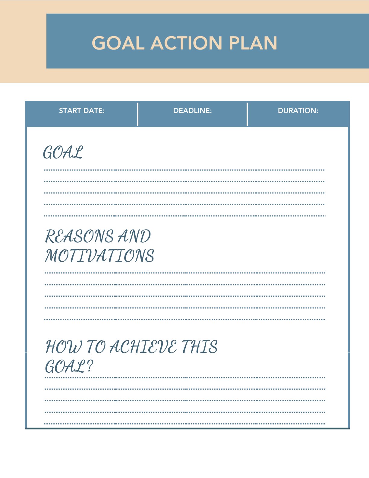 Free Goals Life Planner Template – Printable PDF for Tracking Habits & Long-Term Goals (A4 & US Letter)