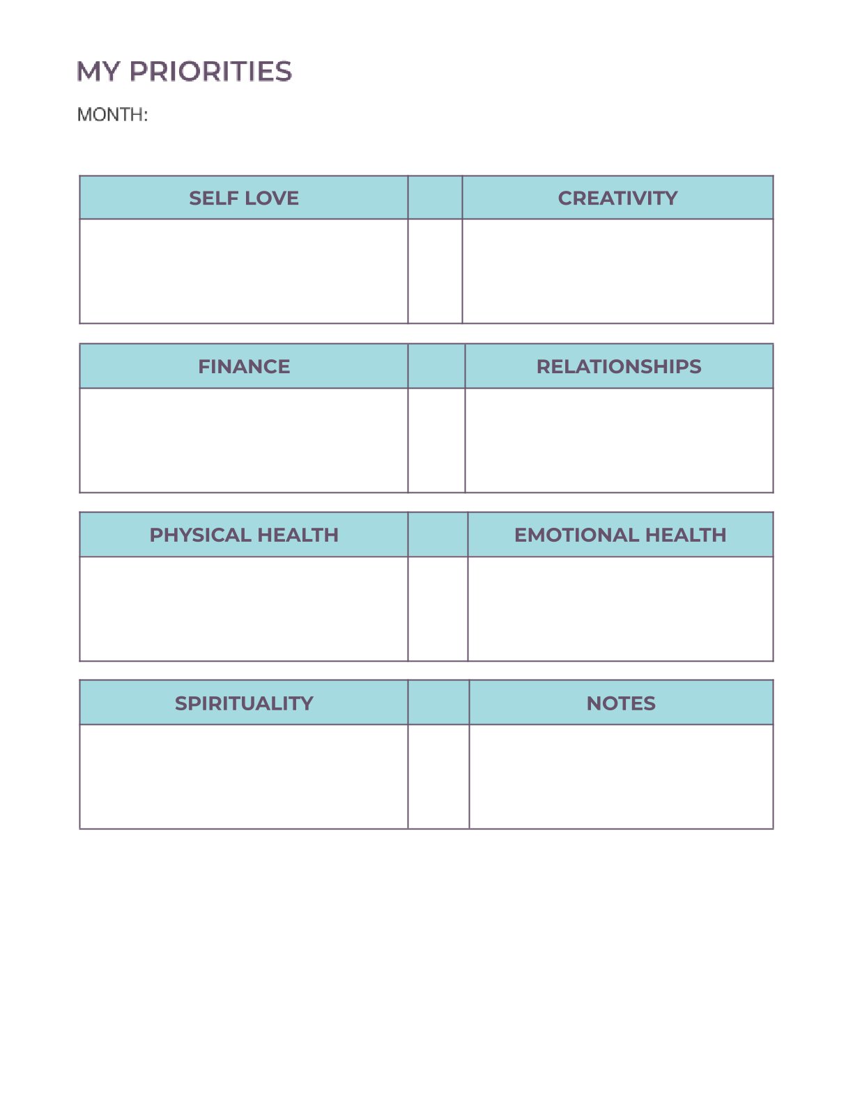 Free Life Balance Planner Template – Self-Care, Wellness & Goals PDF