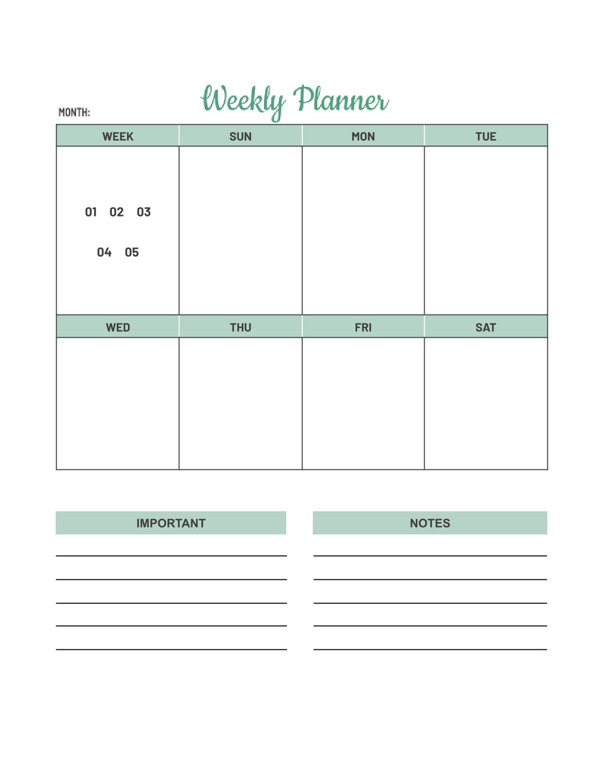 Free Undated Life Planner Template – Printable Daily & Weekly Productivity PDF (US Letter)