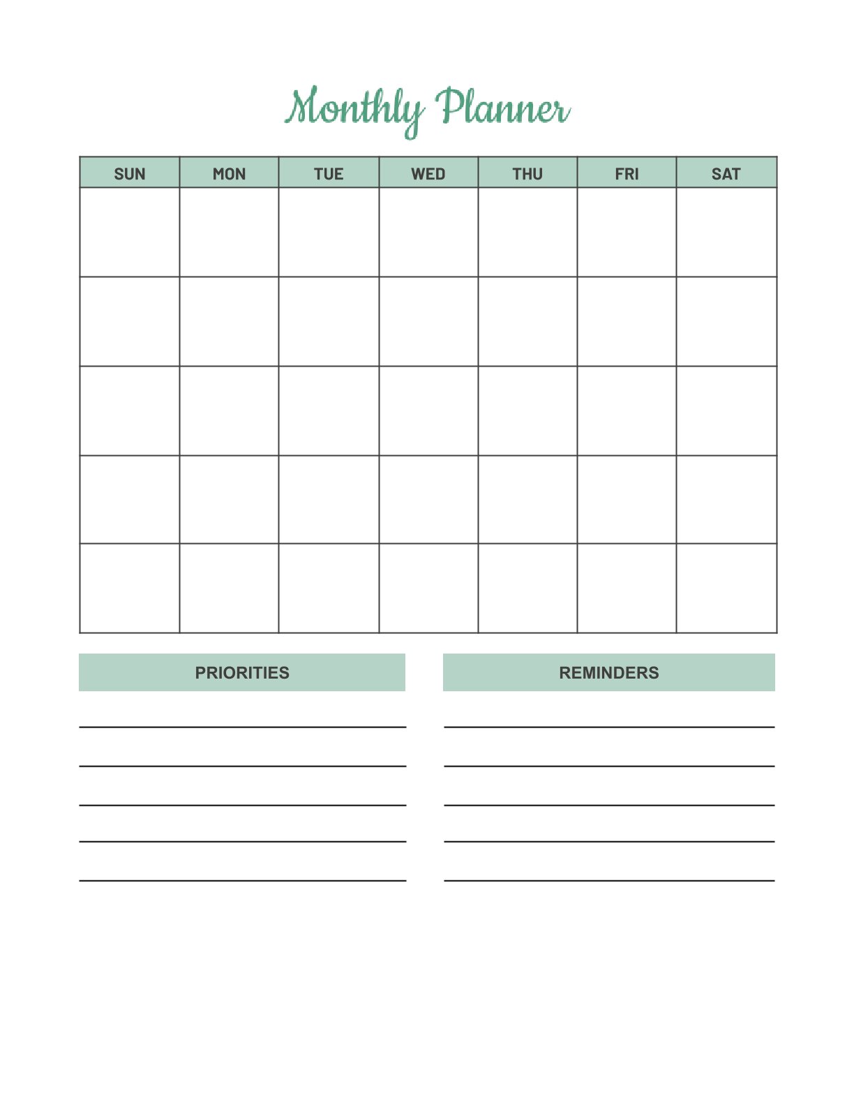 Free Undated Life Planner Template – Printable Daily & Weekly Productivity PDF (US Letter)