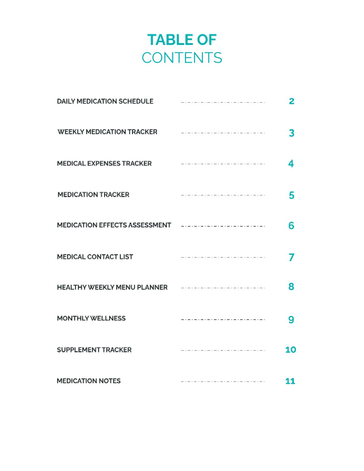 Free Printable Medicine Personal Planner Template – Track Medications, Dosage & Doctor Info (PDF)