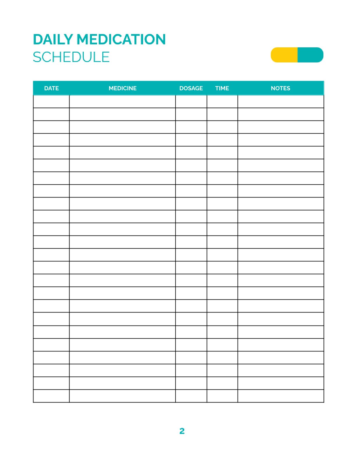 Free Printable Medicine Personal Planner Template – Track Medications, Dosage & Doctor Info (PDF)