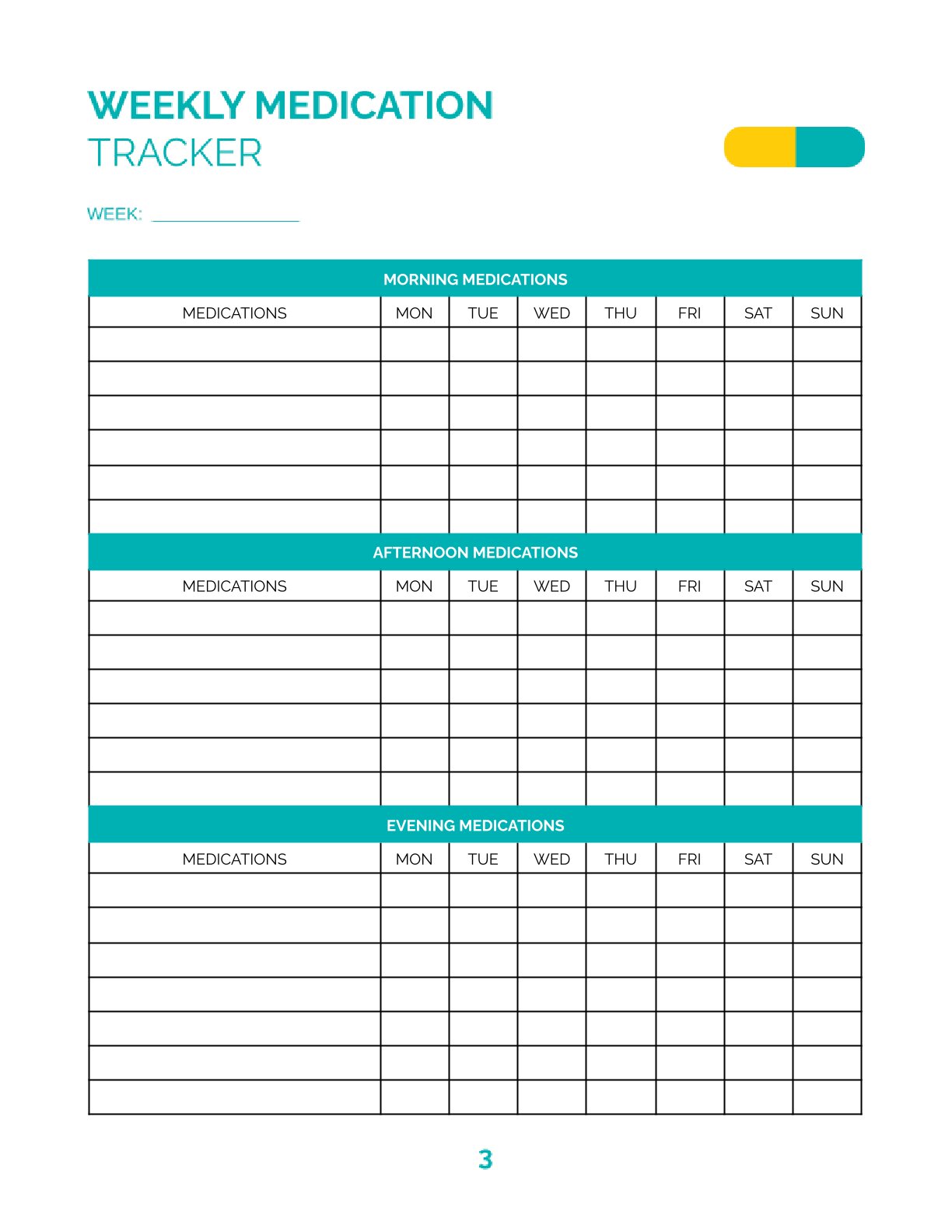 Free Printable Medicine Personal Planner Template – Track Medications, Dosage & Doctor Info (PDF)
