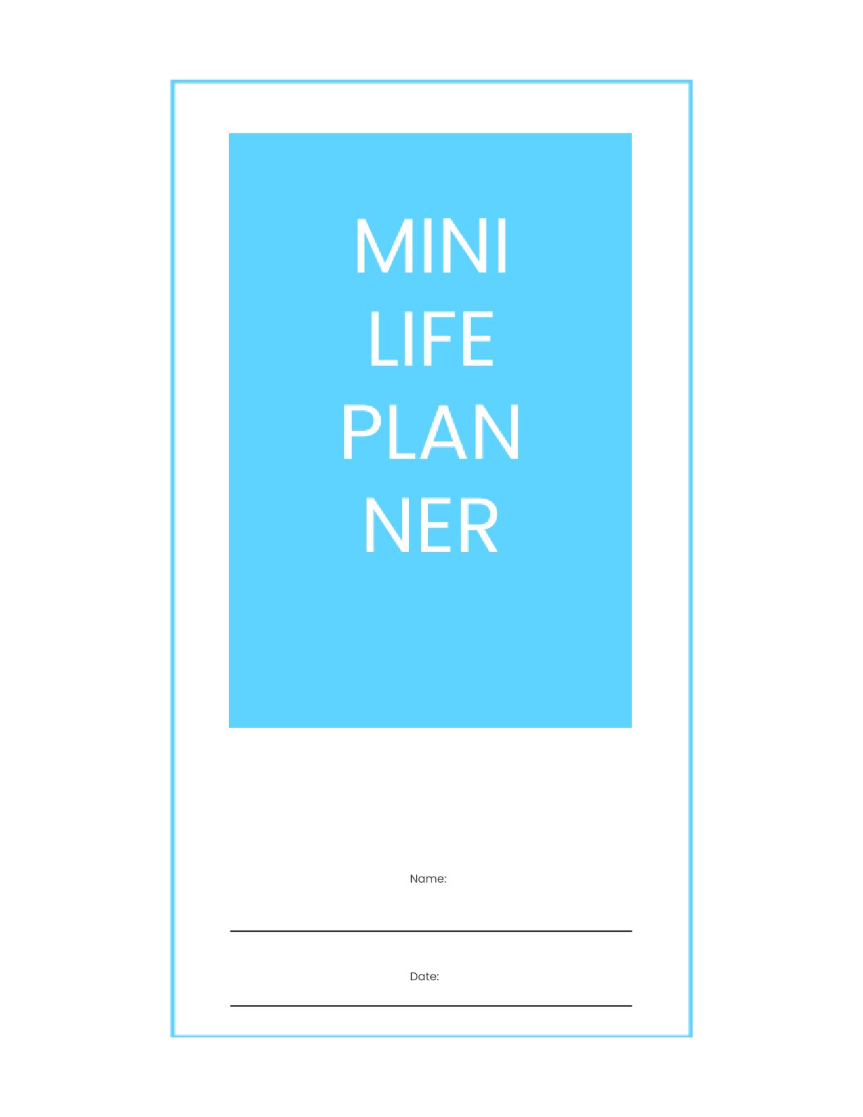 Free Minimalist Mini Life Planner Template – Undated Weekly + Monthly PDF