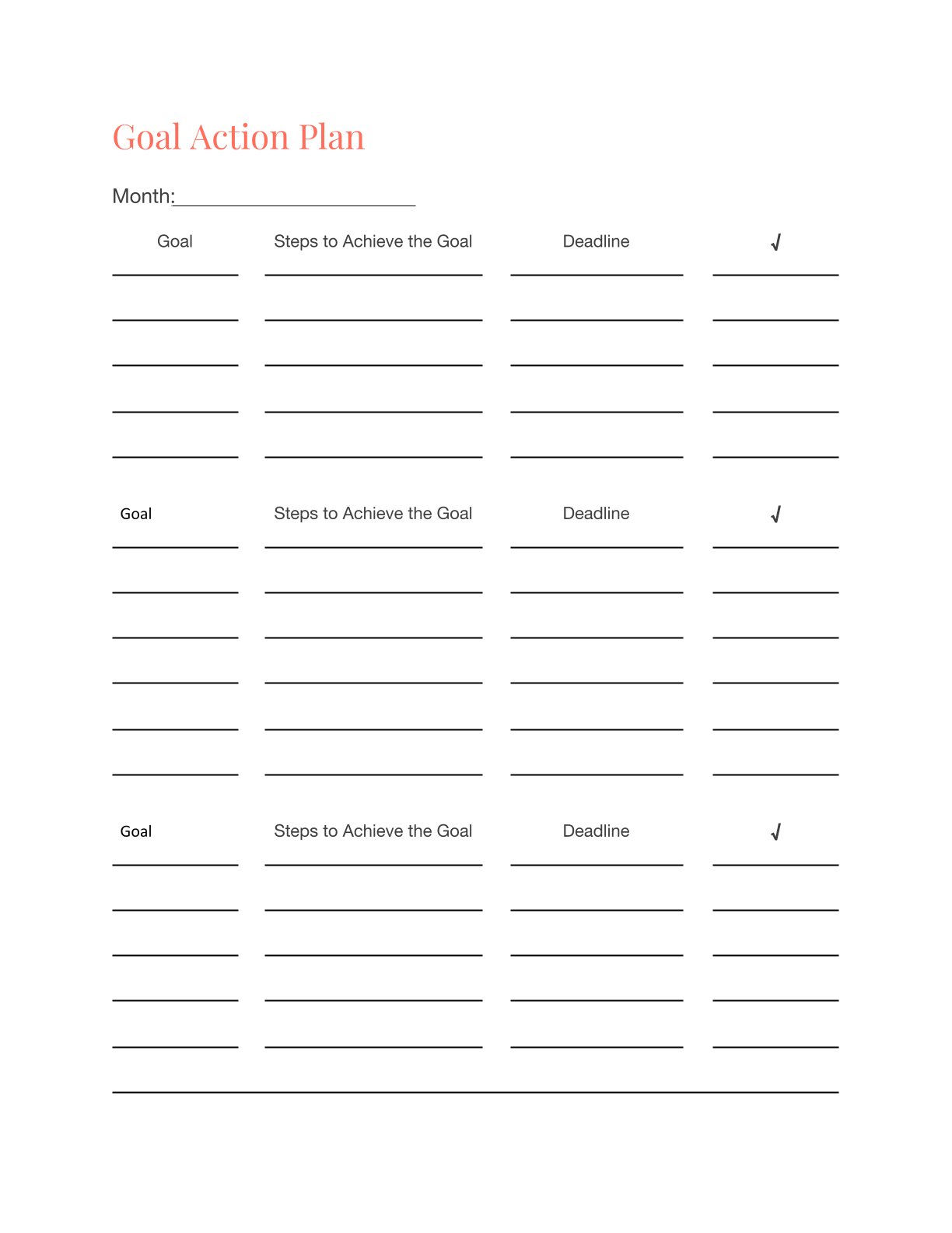 Free Monthly Life Planner Template (Printable PDF) | Goal Setting & To-Do List Organizer