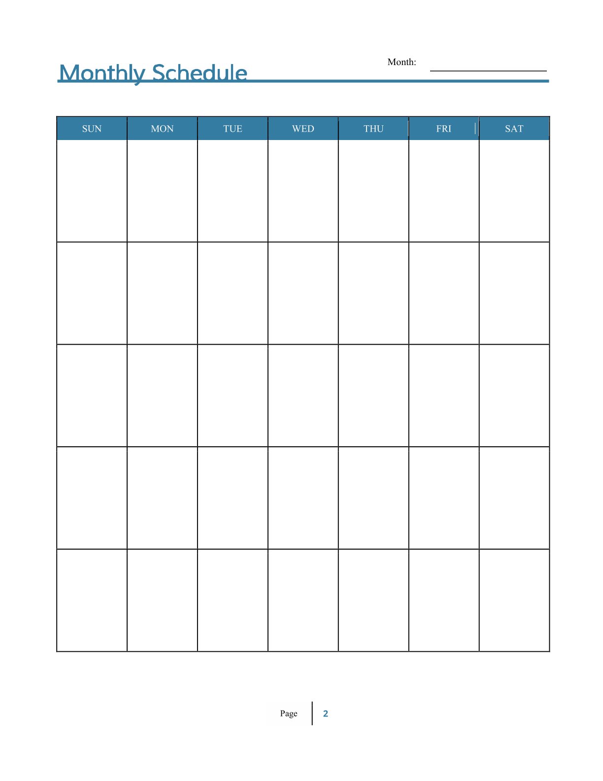 Free Monthly Personal Planner Template – PDF Printable Organizer (A4 & US Letter)