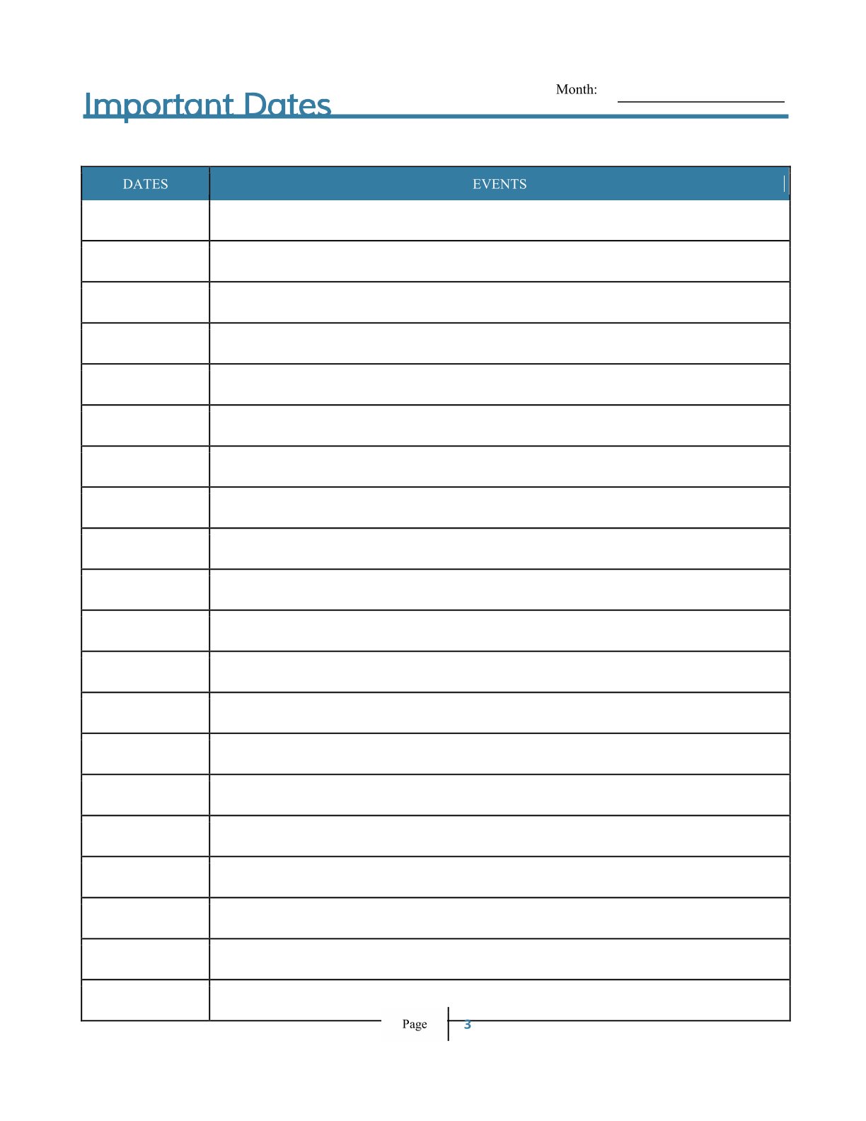 Free Monthly Personal Planner Template – PDF Printable Organizer (A4 & US Letter)