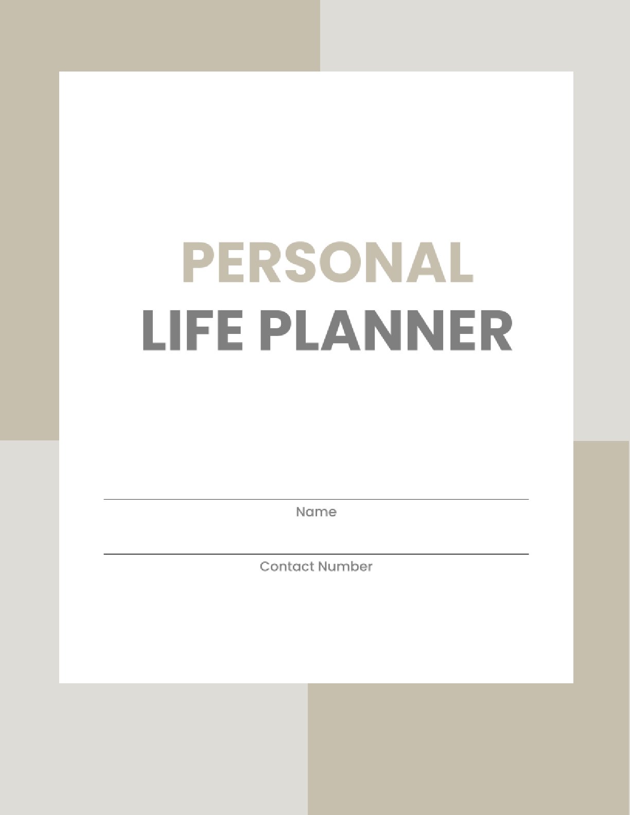 Free Personal Life Planner Template – Monthly & Weekly Schedule, Goals, Budget & Daily Tracker – Printable PDF (A4 & US Letter)