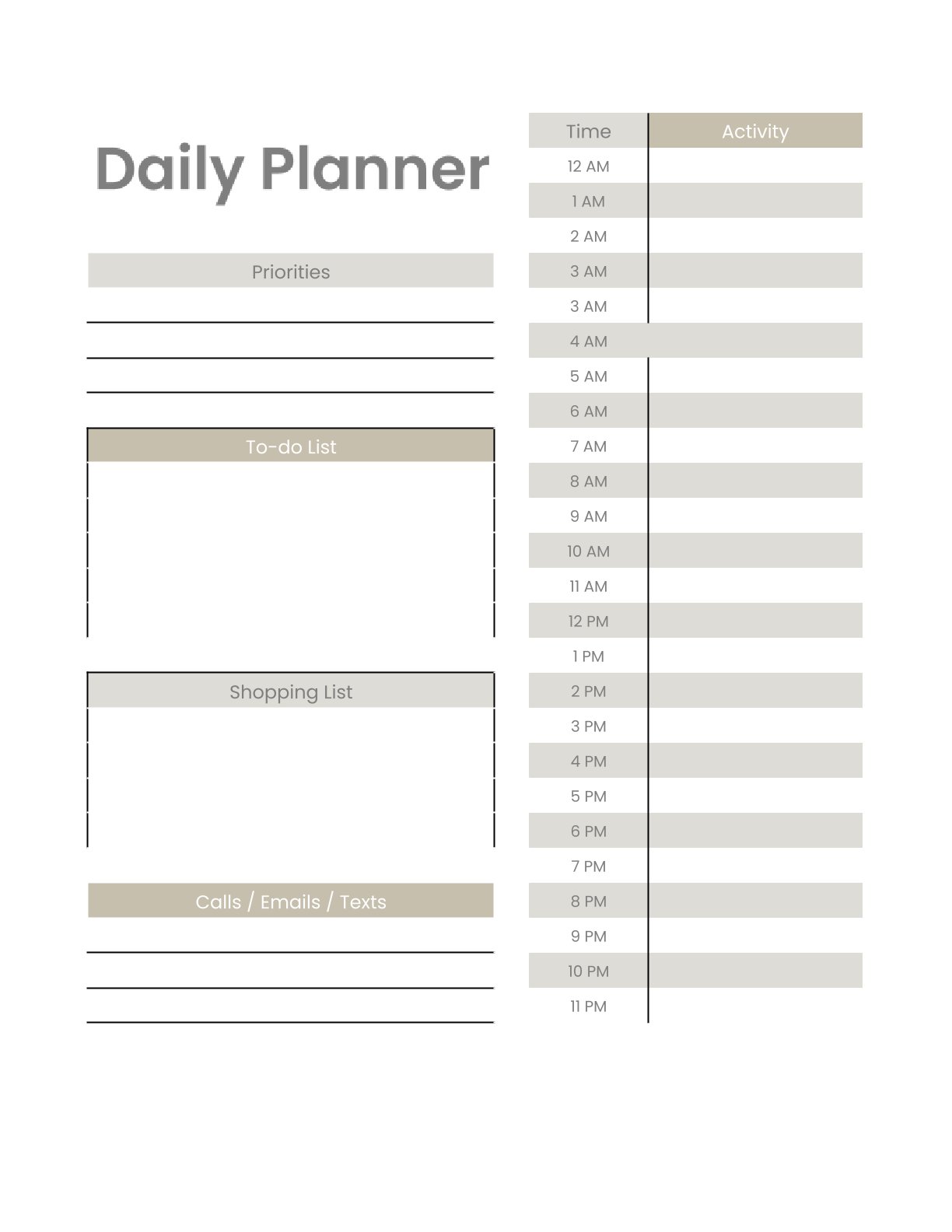 Free Personal Life Planner Template – Monthly & Weekly Schedule, Goals, Budget & Daily Tracker – Printable PDF (A4 & US Letter)