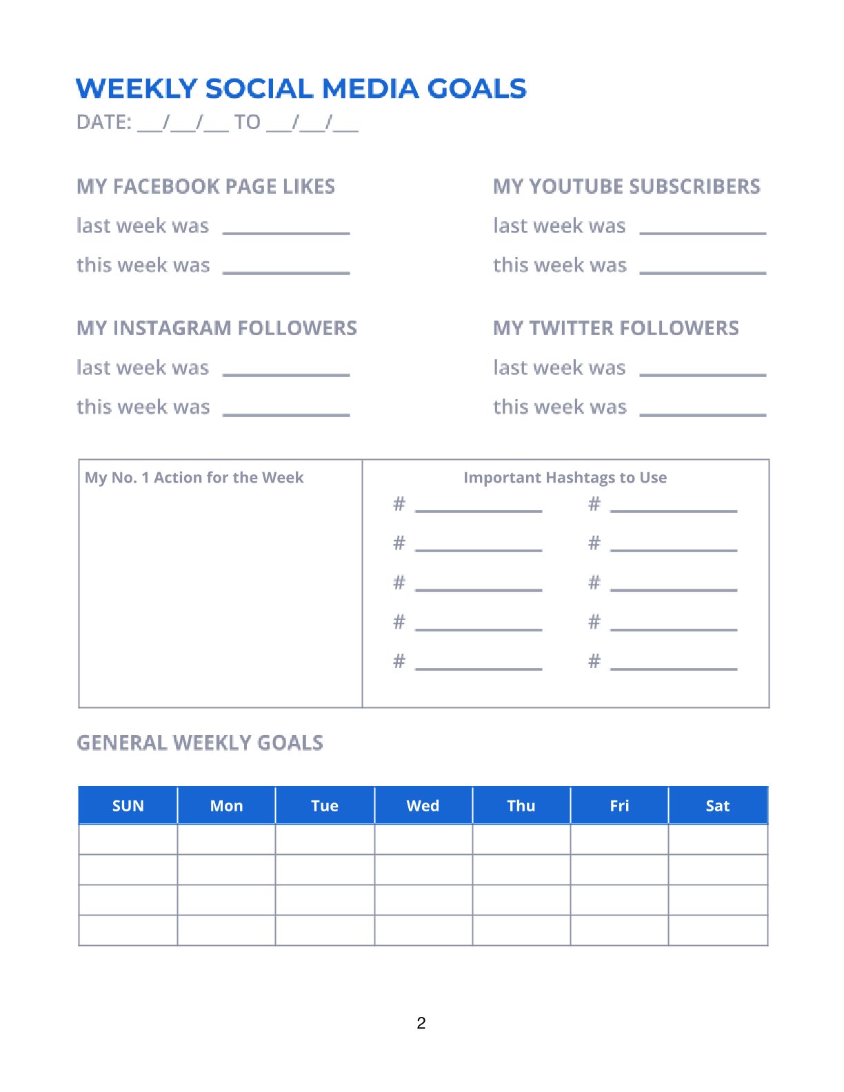 Free Personal Social Media Planner Template (20 Pages) – Schedule Posts, Track Engagement & Grow Online