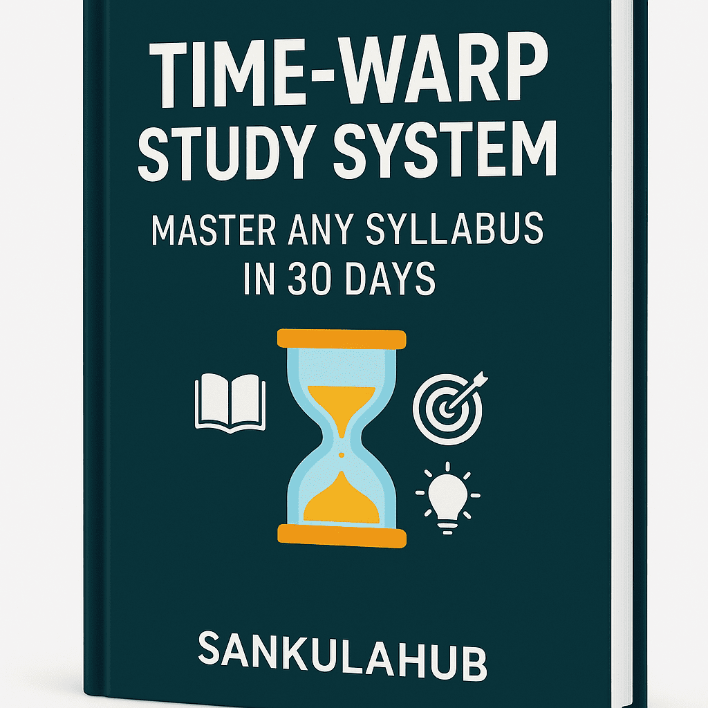 Time-Warp Study System: Master Any Syllabus in 30 Days ( 37 pages / eBook / PDF )