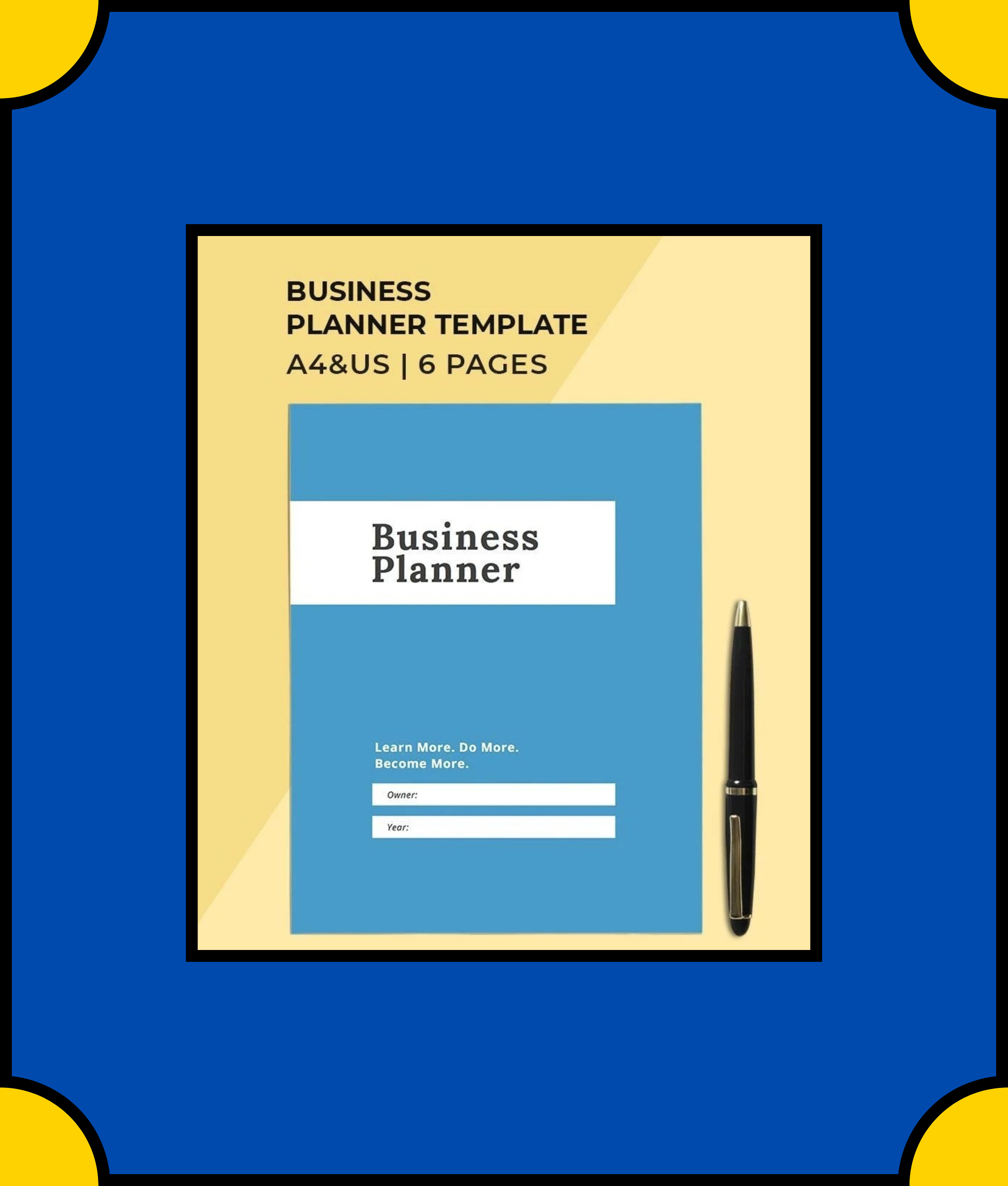 Free Business Planner Template