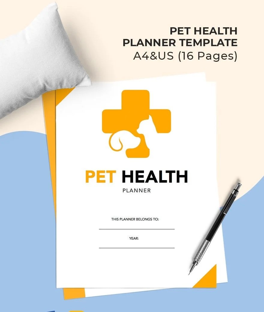 Free Pet Health Planner Template